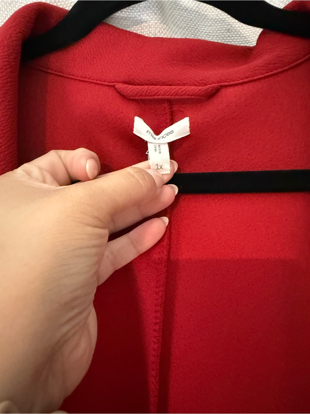 Red Open-Front Blazer - Picture 2 of 2
